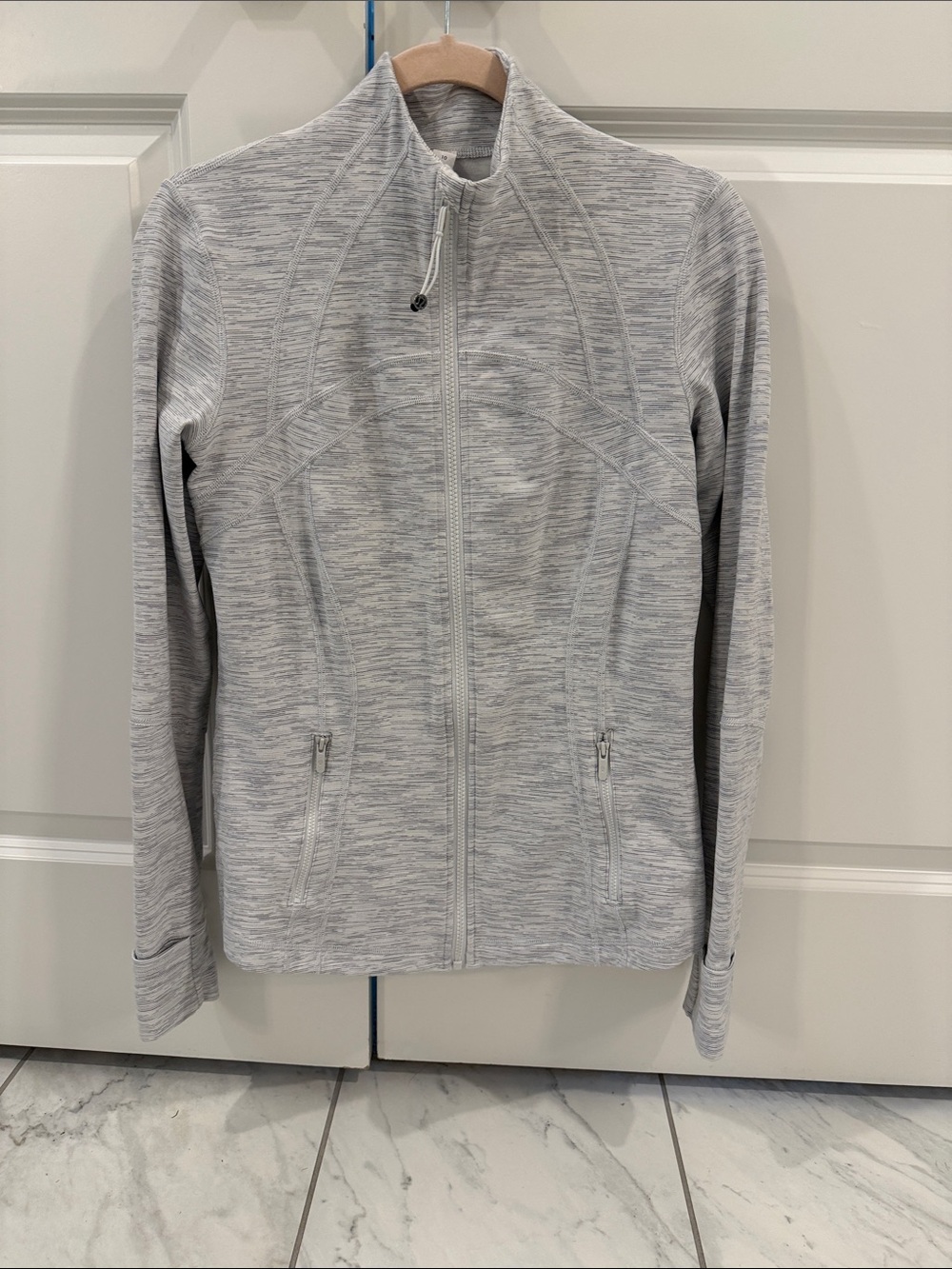 lululemon athletica Heathered Light Gray Define Full-Zip Jacket